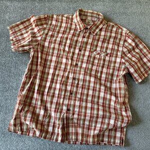 Surf Pendleton Button Down Short Sleeve Plaid Shirt Men's Size X-Large